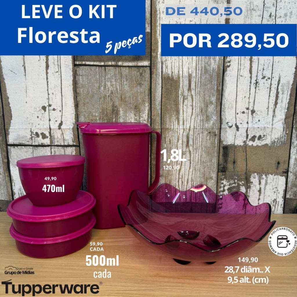 Tupperware PDA Linha Floresta 09/2024 | Shopee Brasil