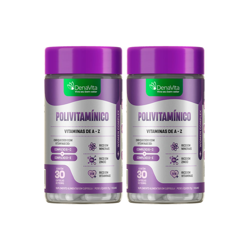 Kit 2x Pote Polivitamínico A - Z, Rico em Vitaminas e Minerais ...