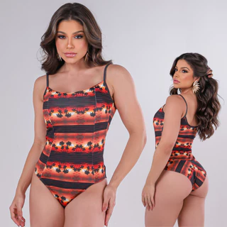 Body Maiô Feminino Alcinha Com Bojo Alça Regata Suplex