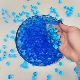 Kit 5 10 20 Mil Bolinhas Gel Hidrogel Azul 7-8mm Bolas Orbeez Cristal BBs Brinquedo Tipo Nerf Arminha