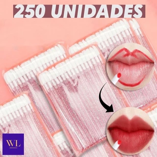 Kit 250 Pincel Aplicador Batom Gloss Descartável Glitter Brilho Promoção - Entrega Pronto - WL em Oferta na Shopee