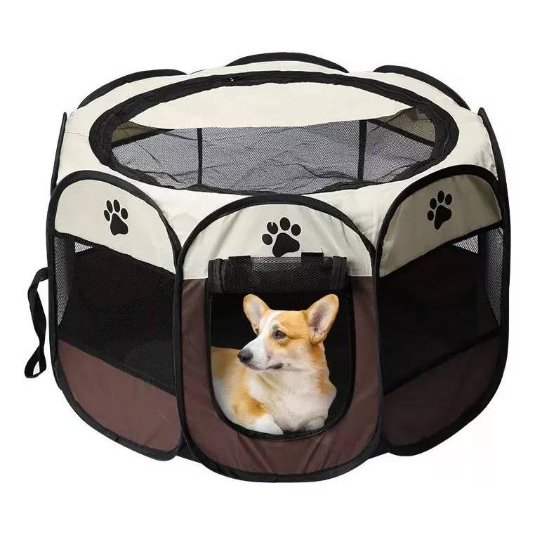 Cercado Pet Dobrável Cercadinho Portátil para Cachorro Gato
