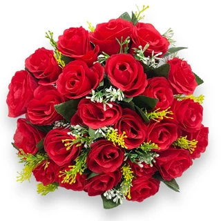 Buque De Rosas Grande De 40cm Com Flores Artificiais Toque Real Para Decoração De Casamento Festas Aniversário