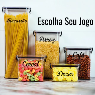 ESCOLHA SEU KIT de Pote Hermético Cozinha Geladeira Dispensa com Trava Empilhável 450ml/710ml/950ml/1.450L/2.150L em Oferta na Shopee
