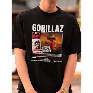 Camiseta Unissex Artista Gorillaz 100% Algodão Fio 30.1 - Preta