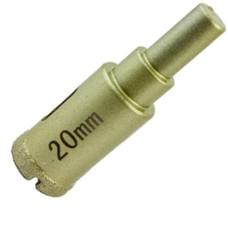 Broca Serra Copo Diamantada Eletrolítica 20mm Furadeira Perfurar Vidro Cerâmica Porcelanato Mármore
