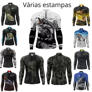 camisas com proteção solar de pesca