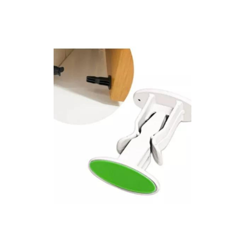 Trava de Porta Prendedor Fixador Adesivo Prático Simples Parede Rodapé Janela Fácil Instalação