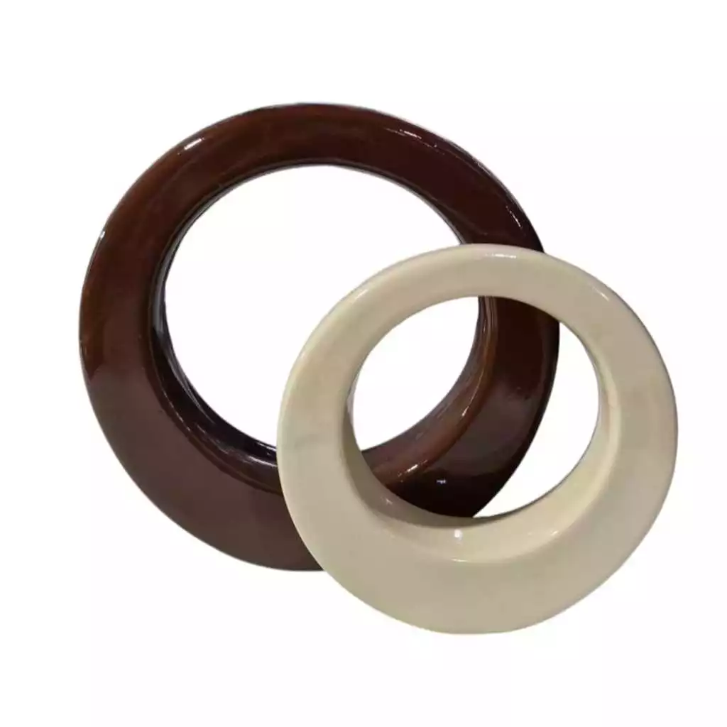 VASO DECORATIVO DUPLA DE ARGOLA DECORAÇÃO DE SALA RACK TOP LUXO