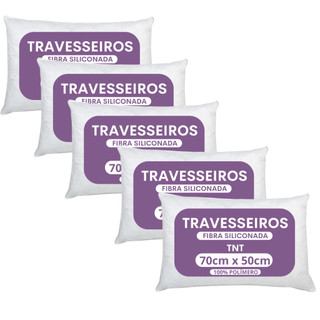 Kit 5 Travesseiro Alto Firme Antialergico 50x70cm TNT