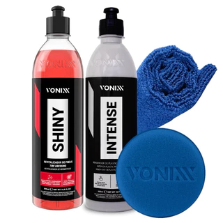 Shiny Intense Vonixx - Revitalizador Plásticos Intense + Pneu Pretinho Shiny 500ml vonixx