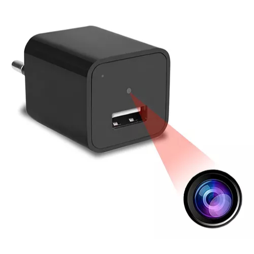Mini Câmera Espiã Escondida Em Carregador 1080p Com Wifi