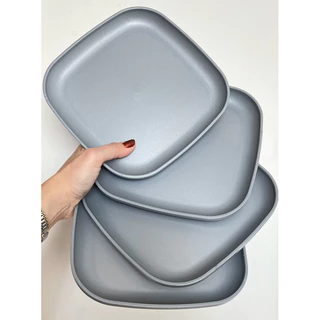 Tupperware conjunto 4 pratos Ppst Me - Cor Cinza