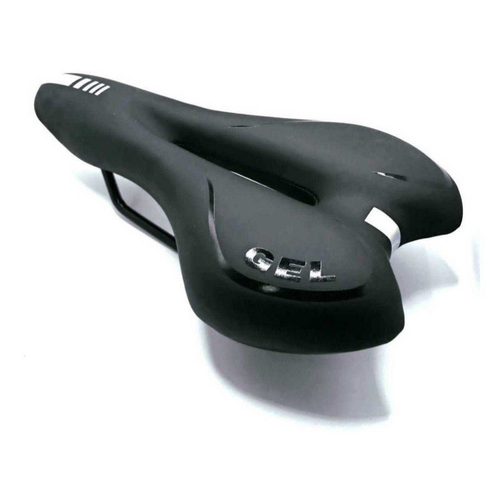 Selim Gel Bike MTB Sport Vazado 275 X 155mm Anti-prostático