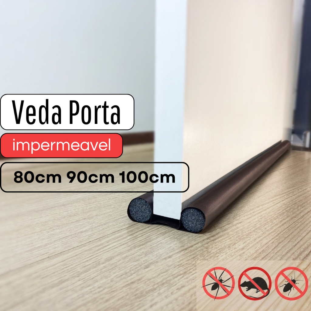 Kit 2 Veda Porta Contra Insetos Protetor Impermeável Ajustável 80, 90 e ...