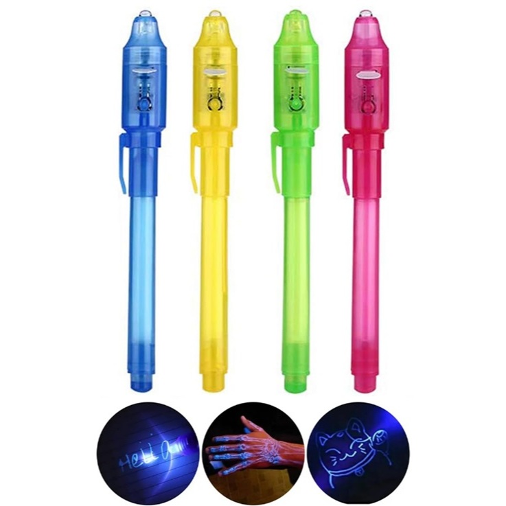 Caneta Magica Com Tinta Invisível E Luz Negra