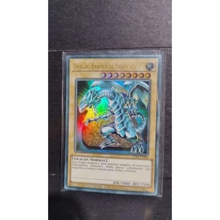 Yu-Gi-Oh dragão branco de olhos azuis ultra rara