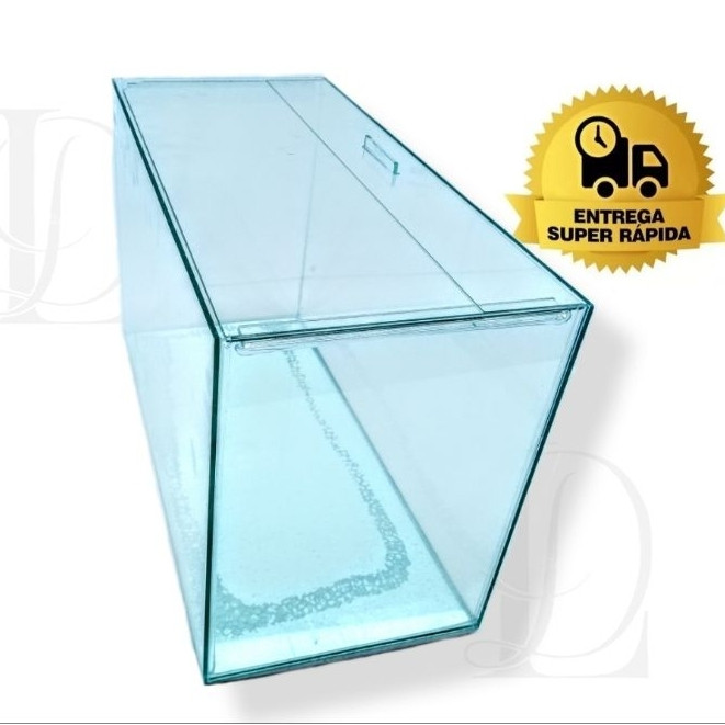 Aquário n5 Retangular 40x19x25cm 19 litros peixes orçamentais plantas artificiais decoração Beteiras Bettas betas