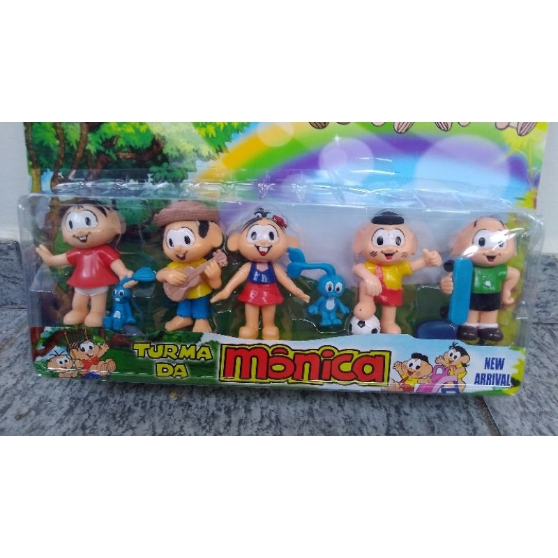 Cartelado 5 Bonecos Turma Da Mônica Entrega Rapida brinquedo barato ...