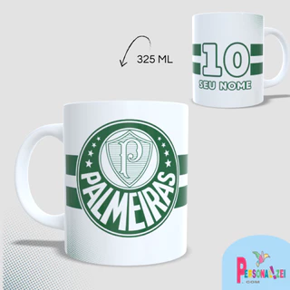 Caneca Personalizada Porcelana Xícara Personalizada Coloque Seu Nome Caneca Time Futebol Verdão