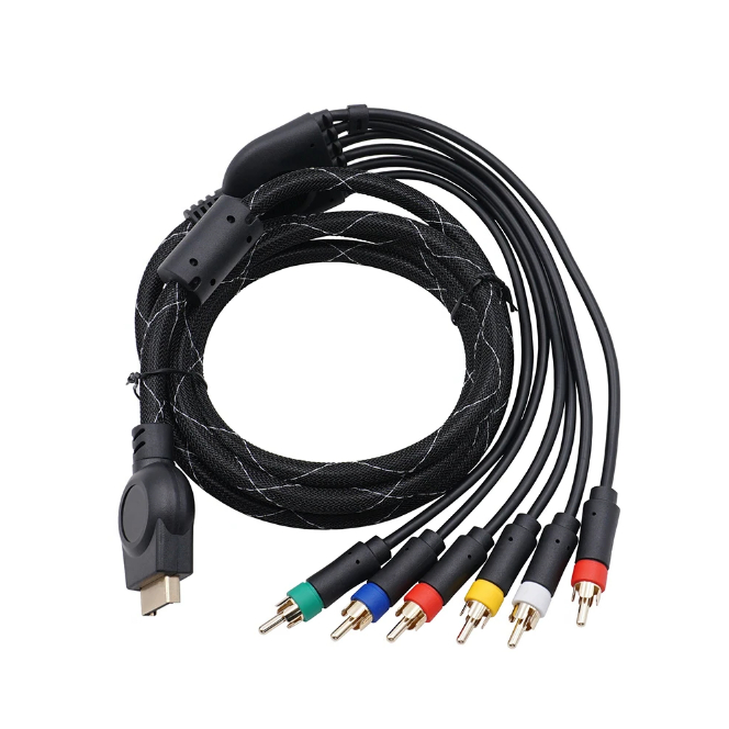 Cabo Vídeo Componente Ps2 Ps3 Bitfunx Original - Novo