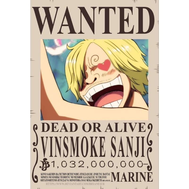 Quadro One Piece Wanted Luffy Gear 5 Zoro Sanji Wano Placa