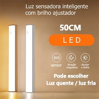 50CM Luz LED Sem Fio sensor De Inteligente Do Guarda-Roupa Quarto De Conveniência Carregamento USB