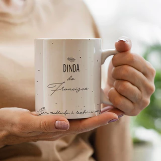 Caneca Convite Padrinho ou Madrinha Batismo Promovidos Oferta com Nomes e Pezinho