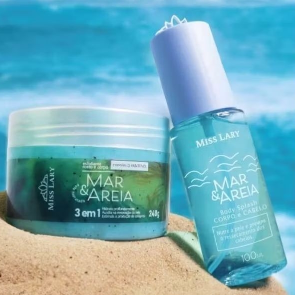Kit com Esfoliante + Body Splash Mar & Areia - Miss Lary | Shopee Brasil