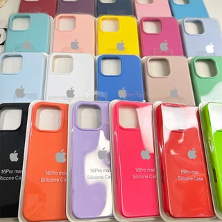 Capa macia de silicone líquido simples premium para iPhone 15 15 Pro 15 Plus 15 Pro Max ins estilo original à prova de quedas net capa de telefone vermelha