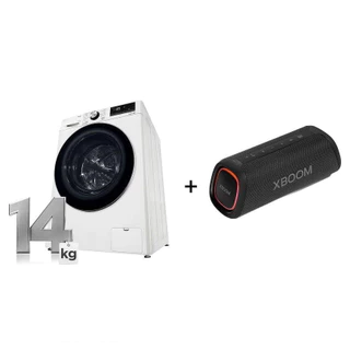 Combo Lava e Seca Smart LG VC2 14kg 127V Branca + Caixa de Som Portátil LG XBOOM Go XG5