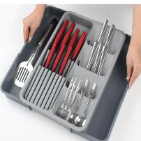 Porta Talheres Gaveta Organizador Separador Cozinha Colher Garfo Faca Divisoria Pratico Casa AL3