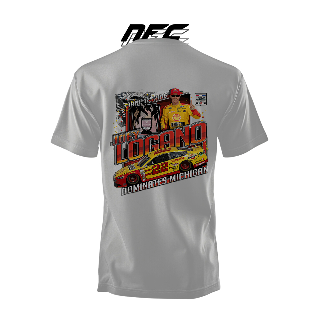 Camiseta Joey Logano 22 Nascar T-Shirt Gearhead Unissex Estampada P M G GG XG XXG XXXG Algodão