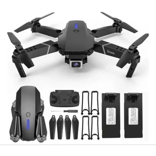 drone e88 pro com câmera + 2 baterias bolsa de brinde.