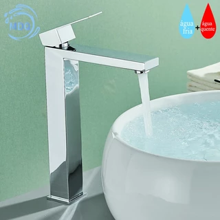 Torneira Para Banheiro Quente E Fria Misturador Aço Inox 304 Alto