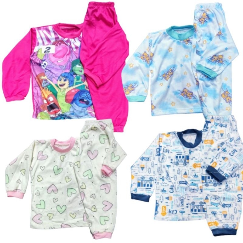 kit pijamas personagens infantil menino e menina 06 peças 03 camisa  manga longa +03 calças | Shopee Brasil