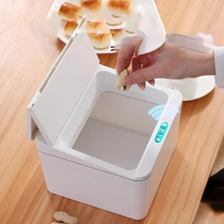 Lixeira Automática Com Sensor 6 Litros ou 4 Litros Recarregável USB De Mesa Carro Porta Objetos