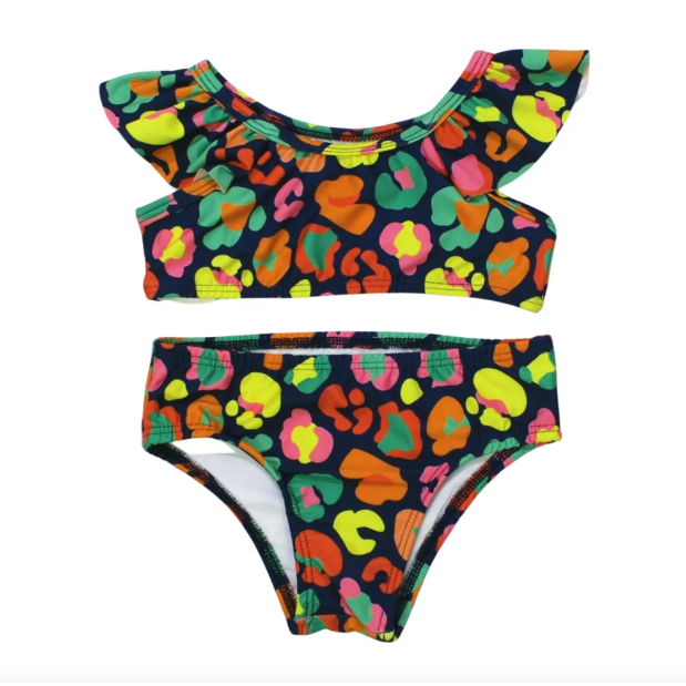 Conjunto biquini infantil Tchibum Tam 2 Flores moda praia meninas ...