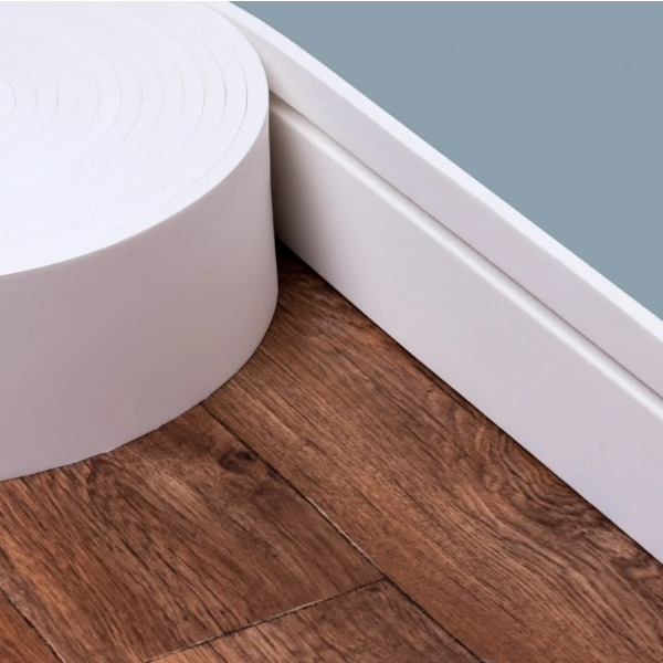 RODAPÉ Premium EVA Autoclante 10cm x 1cm Lucca - 5 Metros / 10 Metros / 15 Metros / 20 Metros