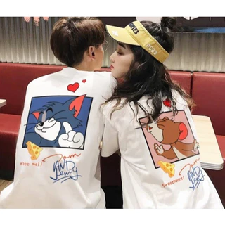 Kit Casal Camiseta Tom & Jerry Modelo Streetwear Envio Rapido (COMPRA POSSUI 02 CAMISETAS)