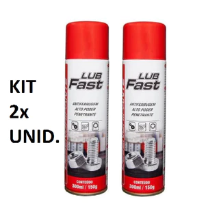 Kit 2 Desengripante LUB FAST Antiferrugem/Anticorrosivo 300ml/150g