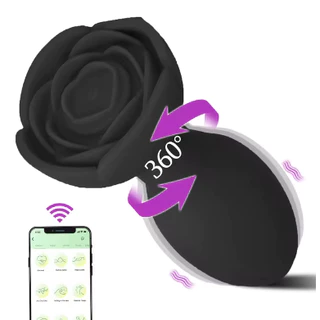 Plug Anal Rosa Giratória com Vibração e Aplicativo SEX SHOP