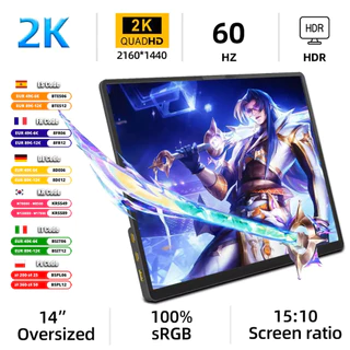 Monitor Portátil 2k - Zsus - 60hz - 14pol - Ips - Type C