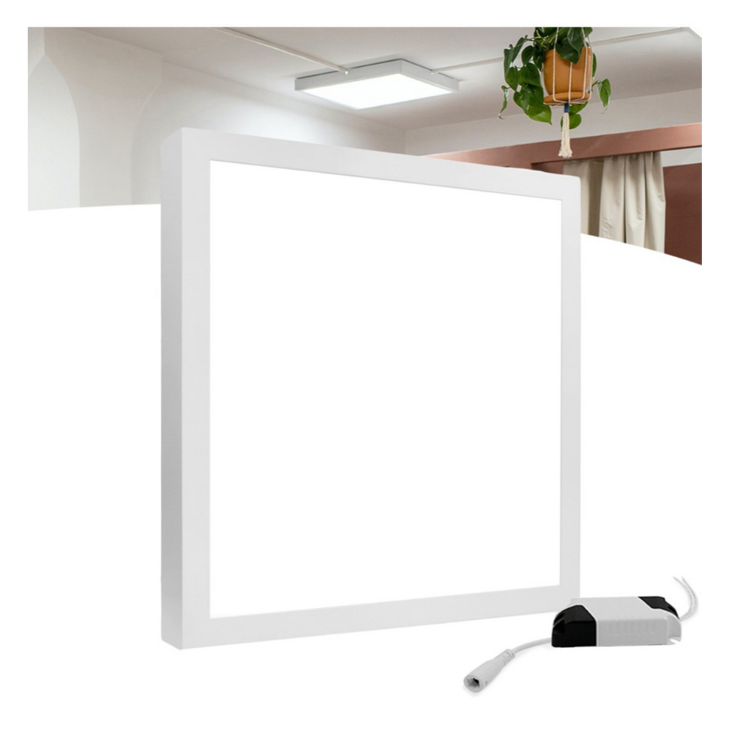 Led Painel Plafon Sobrepor 40w 40x40 Quadrado Branco Frio