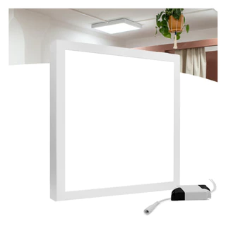Led Painel Plafon Sobrepor 40w 40x40 Quadrado Branco Frio