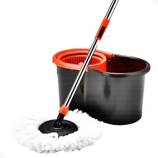 Esfregão desaguador automático, Mop Giratório Limpeza Balde Esfregão 360