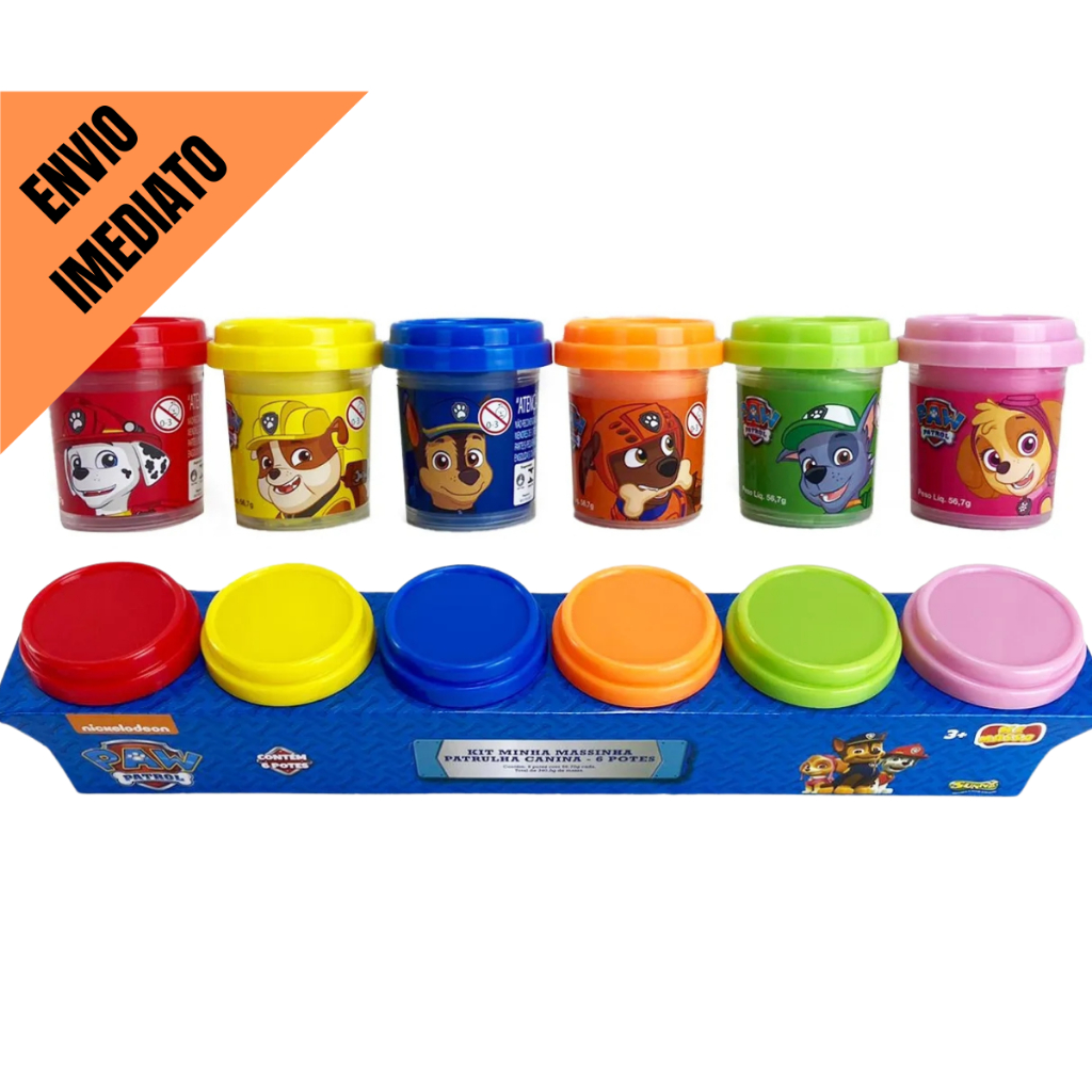 Kit massinha da Patrulha Canina Massa de Modelar 6 Potes | Shopee Brasil