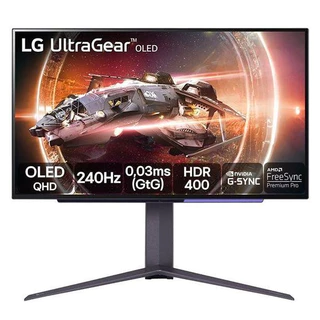 Monitor Gamer LG UltraGear OLED 27” QHD HDR400 True Black 1.5M:1 240Hz 0,03ms (GtG) NVIDIA® G-SYNC® 27GS95QE-B