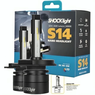 Par de Lâmpadas s14 Mini Shocklight 6000K 3.600 lumens h1 h3 h4 h7 h8 h9 h11 hb3 hb4 h27 h16 em Oferta na Shopee