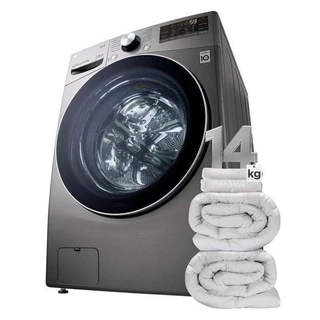 Lava e Seca Smart LG 14kg Aço Escovado com Inteligência Artificial AIDD WD14EGS62A 220V